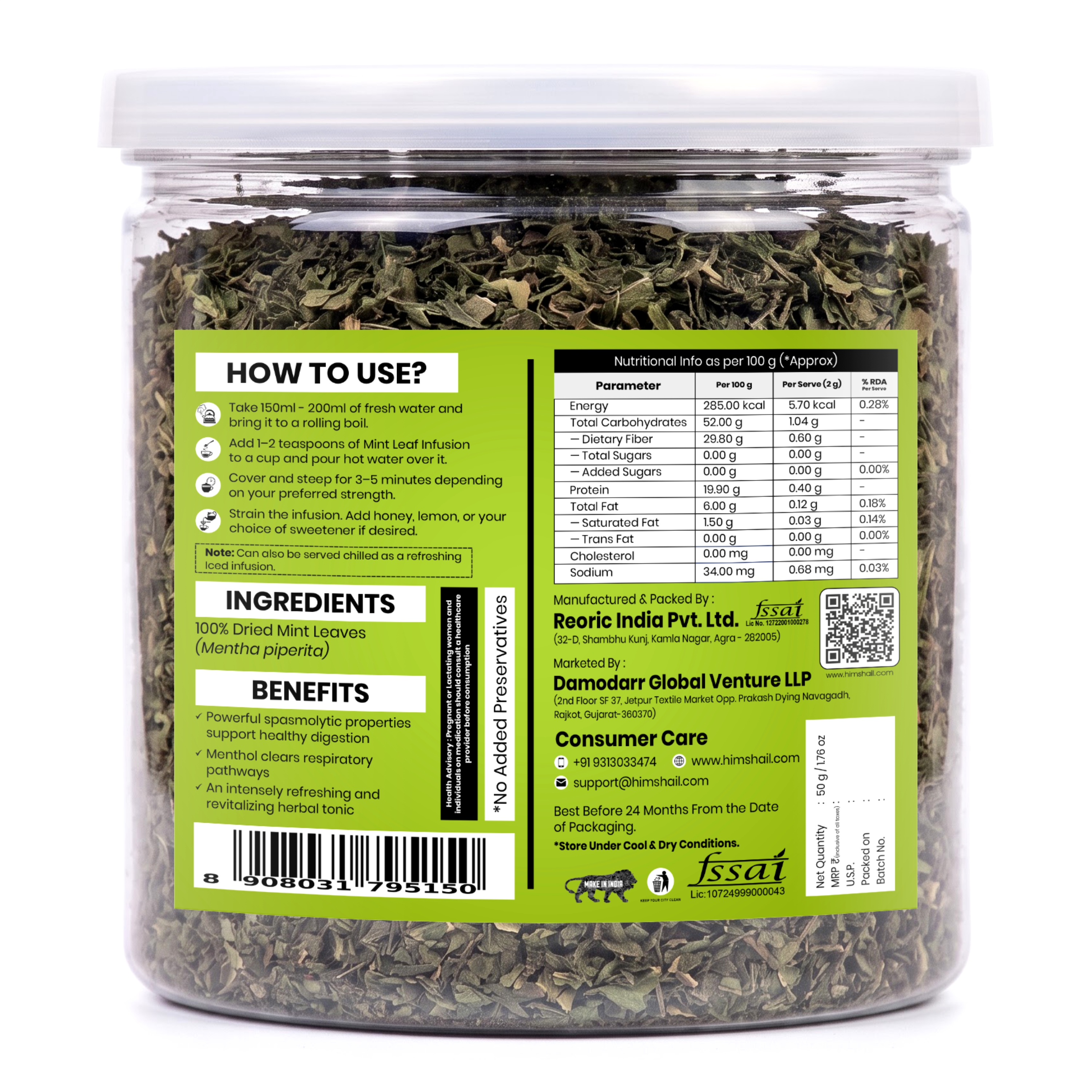 Spearmint Peppermint Herbal Tea thumbnail 4